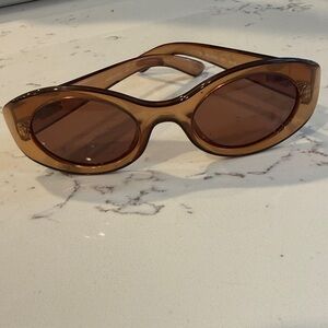Vintage Gucci GG2430/S Amber Oval Sunglasses /Y2K Tom Ford Era / Italy